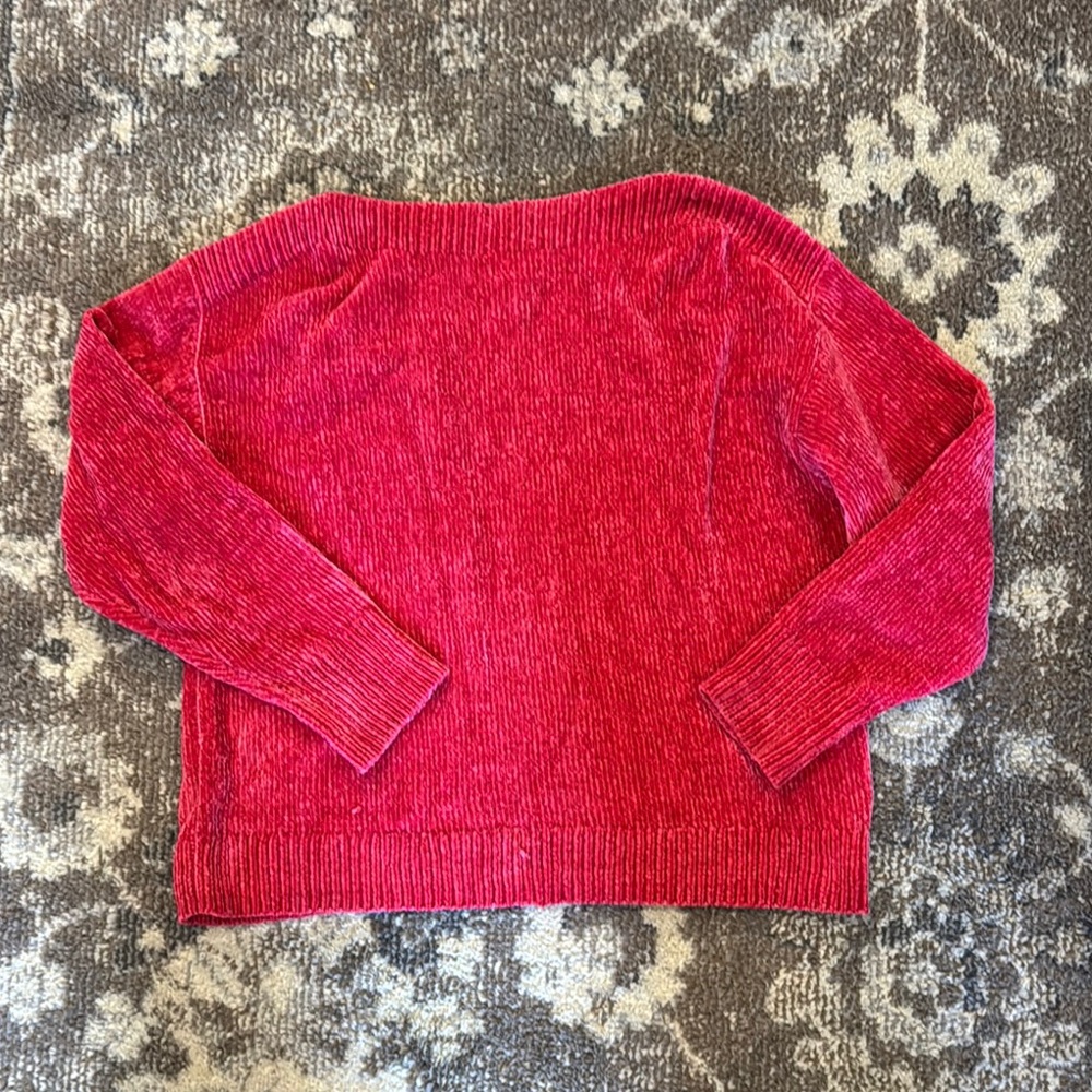 Tommy Bahama Hot Pink Chenille Boatneck Knit Sweater
